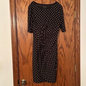 2/$20 NWOT Connected dress.  Size 12. Black w/ tan with polka dots.